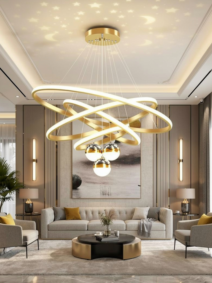 NORDIC 4 RING CHANDELIER